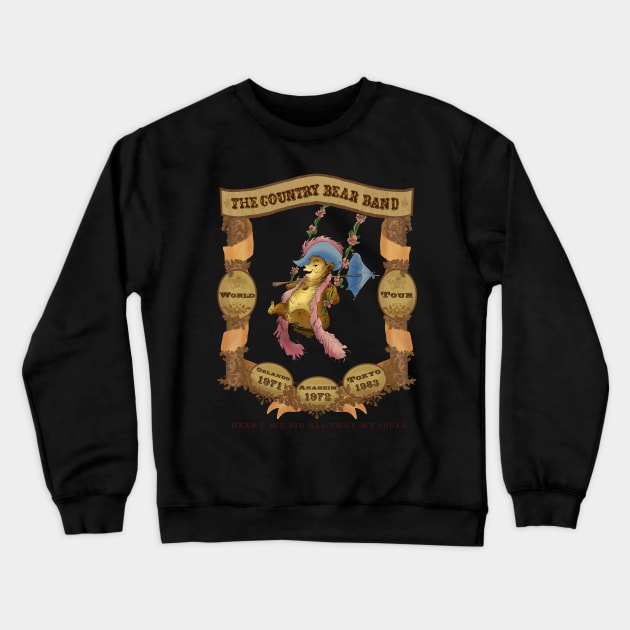 Bear Band World Tour feat. Teddi Berra Crewneck Sweatshirt by disneydorky